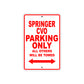 Springer CVO Bike Parking Only All Others Will Be Towed Aluminum Metal Sign