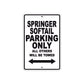 Springer Softail Bike Parking Only All Others Will Be Towed Aluminum Metal Sign