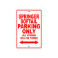 Springer Softail Bike Parking Only All Others Will Be Towed Aluminum Metal Sign