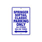 Springer Softail Classic Bike Parking Only All Others Will Be Towed Aluminum Metal Sign