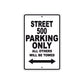 Street 500 Motorcycle Bike Parking Only All Others Will Be Towed Aluminum Metal Sign