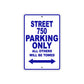 Street 750 Motorcycle Bike Parking Only All Others Will Be Towed Aluminum Metal Sign