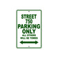 Street 750 Motorcycle Bike Parking Only All Others Will Be Towed Aluminum Metal Sign