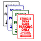 Sturgis Dyna Glide Motorcycle Bike Parking Only All Others Will Be Towed Aluminum Metal Sign