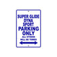 Super Glide Dyna Sport Motorcycle Bike Parking Only All Others Will Be Towed Aluminum Metal Sign