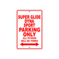 Super Glide Dyna Sport Motorcycle Bike Parking Only All Others Will Be Towed Aluminum Metal Sign