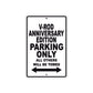 V-Rod Anniversary Edition Motorcycle Bike Parking Only All Others Will Be Towed Aluminum Metal Sign