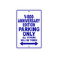 V-Rod Anniversary Edition Motorcycle Bike Parking Only All Others Will Be Towed Aluminum Metal Sign