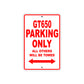 GT650 Motorcycle Bike Parking Only All Others Will Be Towed Aluminum Metal Sign