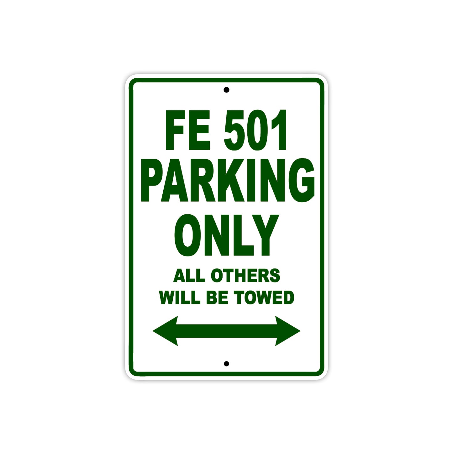 FE 501 Motorcycle Bike Parking Only All Others Will Be Towed Aluminum Metal Sign
