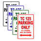 TC 125 Motorcycle Bike Parking Only All Others Will Be Towed Aluminum Metal Sign