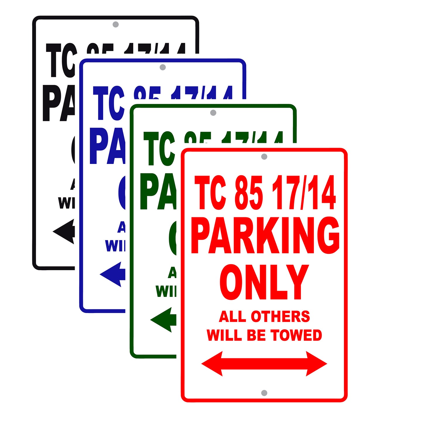 TC 85 17/14 Motorcycle Bike Parking Only All Others Will Be Towed Aluminum Metal Sign