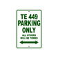 TE 449 Motorbike Parking Only All Others Will Be Towed Aluminum Metal Sign