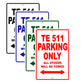 TE 511 Motorbike Parking Only All Others Will Be Towed Aluminum Metal Sign