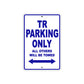 TR Motorbike Parking Only All Others Will Be Towed Aluminum Metal Sign