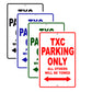 TXC Motorbike Parking Only All Others Will Be Towed Aluminum Metal Sign