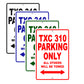 TXC 310 Motorbike Parking Only All Others Will Be Towed Aluminum Metal Sign