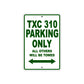 TXC 310 Motorbike Parking Only All Others Will Be Towed Aluminum Metal Sign