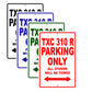 TXC 310 R Motorbike Parking Only All Others Will Be Towed Aluminum Metal Sign