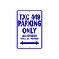 TXC 449 Motorbike Parking Only All Others Will Be Towed Aluminum Metal Sign