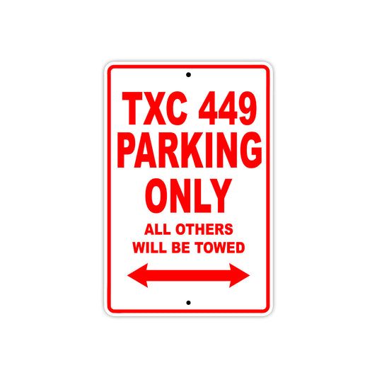 TXC 449 Motorbike Parking Only All Others Will Be Towed Aluminum Metal Sign
