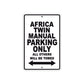 Africa Twin Manuals Motorbike Parking Only All Others Will Be Towed Aluminum Metal Sign