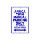 Africa Twin Manuals Motorbike Parking Only All Others Will Be Towed Aluminum Metal Sign