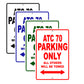ATC 70 Motorbike Parking Only All Others Will Be Towed Aluminum Metal Sign