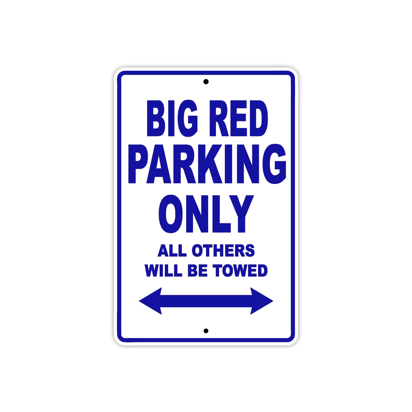 Big Red Motorbike Parking Only All Others Will Be Towed Aluminum Metal Sign