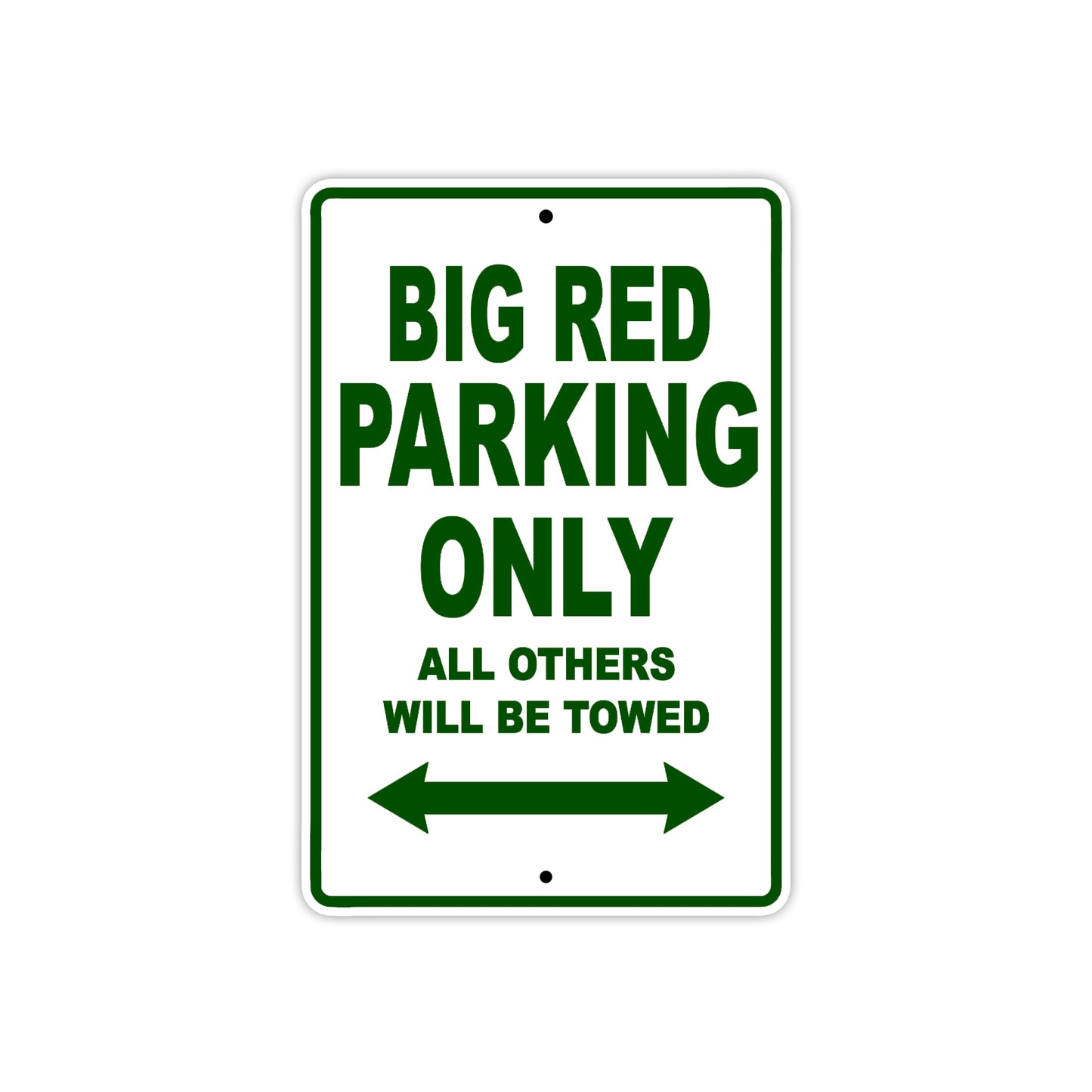 Big Red Motorbike Parking Only All Others Will Be Towed Aluminum Metal Sign