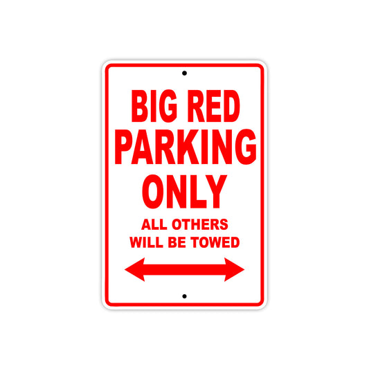 Big Red Motorbike Parking Only All Others Will Be Towed Aluminum Metal Sign