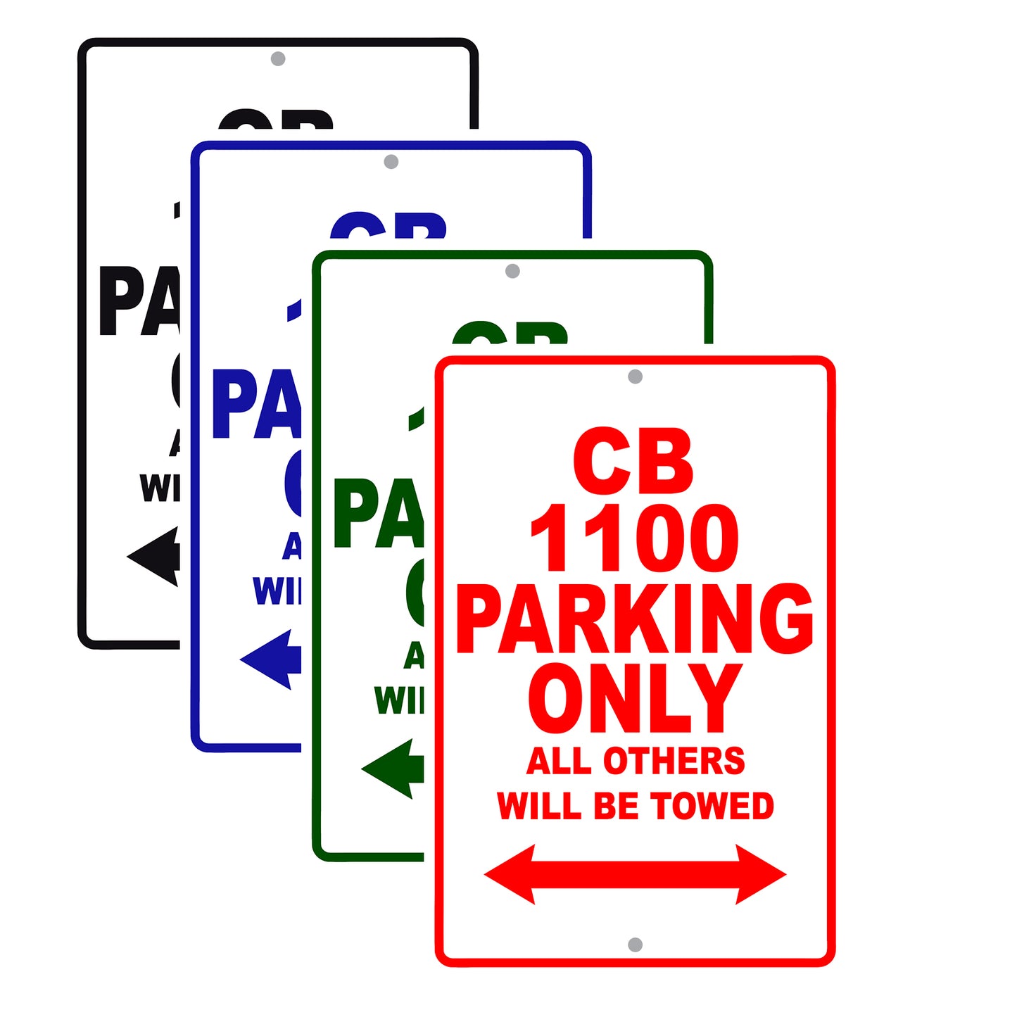 CB 1100 Motorbike Parking Only All Others Will Be Towed Aluminum Metal Sign