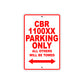 CBR 1100XX Motorbike Parking Only All Others Will Be Towed Aluminum Metal Sign
