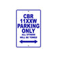 CBR 11XXW Motorbike Parking Only All Others Will Be Towed Aluminum Metal Sign