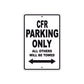 CFR Motorbike Parking Only All Others Will Be Towed Aluminum Metal Sign