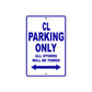CL Motorbike Parking Only All Others Will Be Towed Aluminum Metal Sign