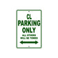 CL Motorbike Parking Only All Others Will Be Towed Aluminum Metal Sign