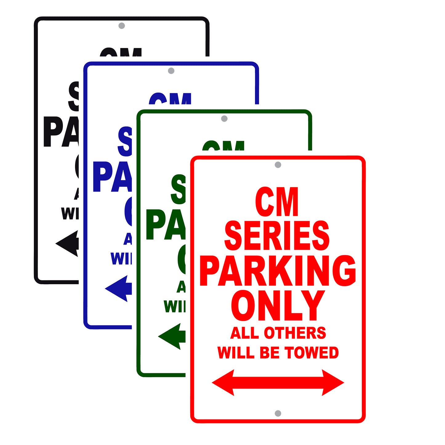CM Series Motorbike Parking Only All Others Will Be Towed Aluminum Metal Sign