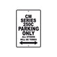 CM Series 250C Motorbike Parking Only All Others Will Be Towed Aluminum Metal Sign