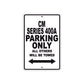 CM Series 400A Motorbike Parking Only All Others Will Be Towed Aluminum Metal Sign