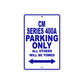 CM Series 400A Motorbike Parking Only All Others Will Be Towed Aluminum Metal Sign