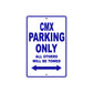 CMX Motorbike Parking Only All Others Will Be Towed Aluminum Metal Sign