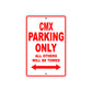 CMX Motorbike Parking Only All Others Will Be Towed Aluminum Metal Sign