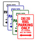 CMX 250 Rebel Motorbike Parking Only All Others Will Be Towed Aluminum Metal Sign