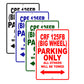 CRF 125FB (Big Wheel) Motorbike Parking Only All Others Will Be Towed Aluminum Metal Sign