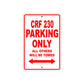 CRF 230 Motorbike Parking Only All Others Will Be Towed Aluminum Metal Sign