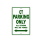 CT Motorbike Parking Only All Others Will Be Towed Aluminum Metal Sign