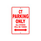CT Motorbike Parking Only All Others Will Be Towed Aluminum Metal Sign