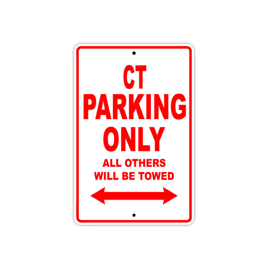 CT Motorbike Parking Only All Others Will Be Towed Aluminum Metal Sign