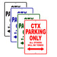 CTX Motorbike Parking Only All Others Will Be Towed Aluminum Metal Sign